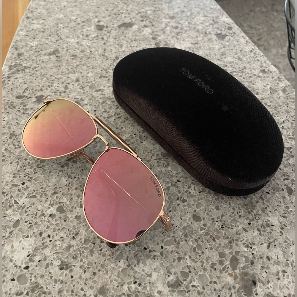 Tom Ford Rose Gold Mirror Sunglasses